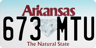 AR license plate 673MTU