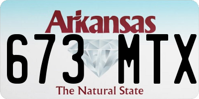 AR license plate 673MTX