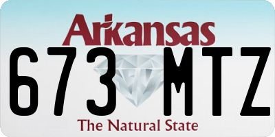 AR license plate 673MTZ