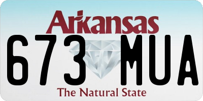 AR license plate 673MUA