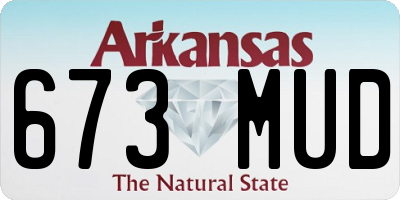 AR license plate 673MUD