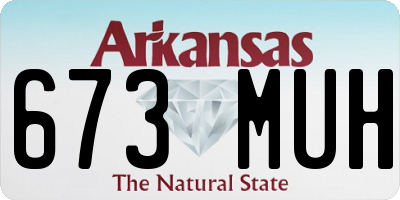 AR license plate 673MUH