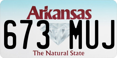 AR license plate 673MUJ