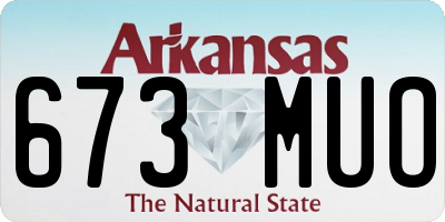 AR license plate 673MUO
