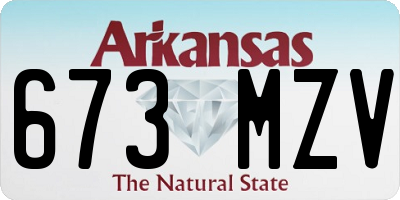 AR license plate 673MZV