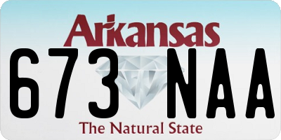 AR license plate 673NAA