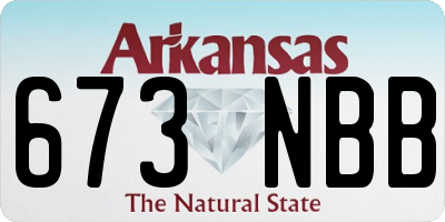 AR license plate 673NBB