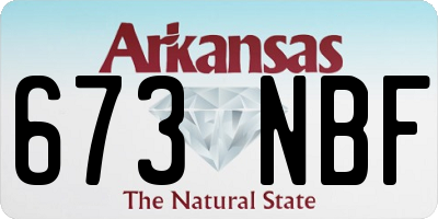 AR license plate 673NBF
