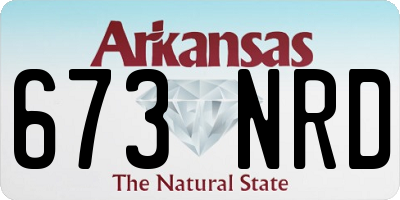 AR license plate 673NRD