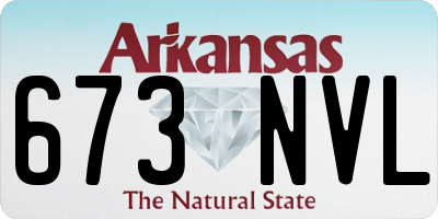 AR license plate 673NVL