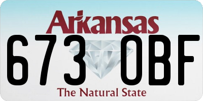 AR license plate 673OBF