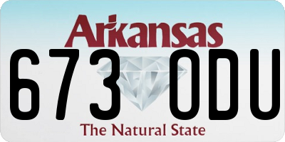 AR license plate 673ODU