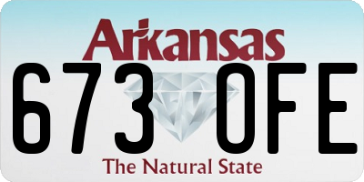 AR license plate 673OFE