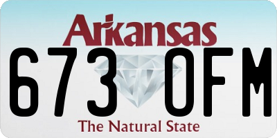 AR license plate 673OFM