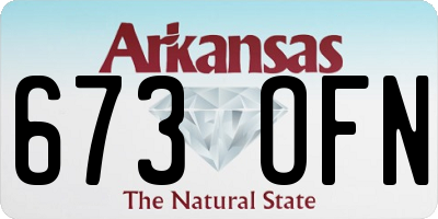 AR license plate 673OFN