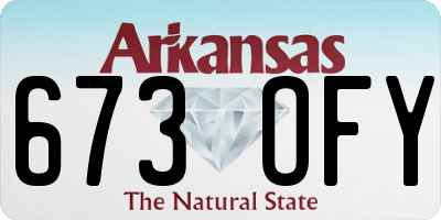 AR license plate 673OFY