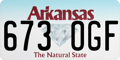 AR license plate 673OGF