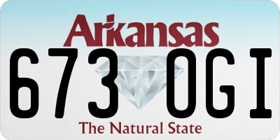 AR license plate 673OGI