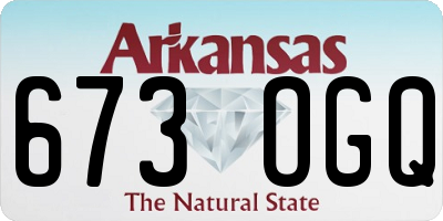 AR license plate 673OGQ