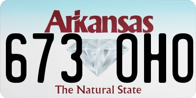 AR license plate 673OHO