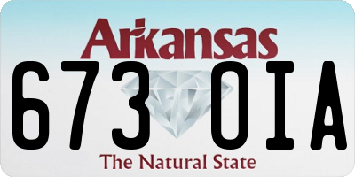 AR license plate 673OIA