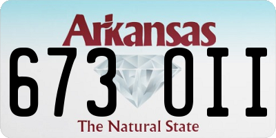 AR license plate 673OII