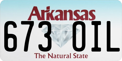 AR license plate 673OIL