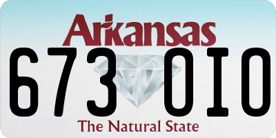 AR license plate 673OIO