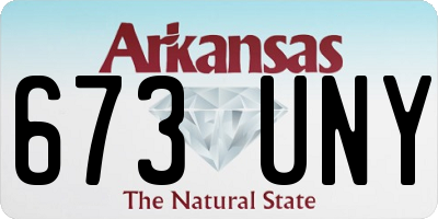 AR license plate 673UNY