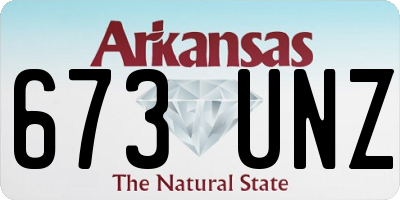 AR license plate 673UNZ