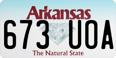 AR license plate 673UOA