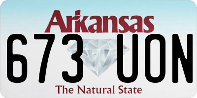 AR license plate 673UON