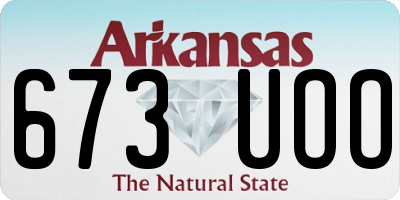 AR license plate 673UOO