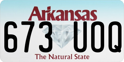 AR license plate 673UOQ