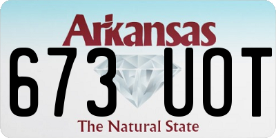 AR license plate 673UOT
