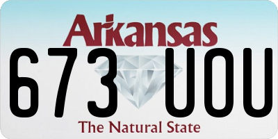 AR license plate 673UOU