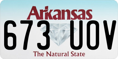 AR license plate 673UOV