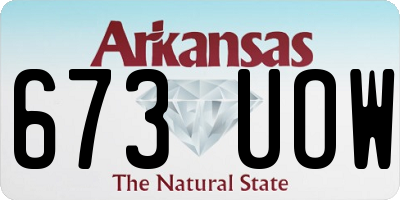 AR license plate 673UOW