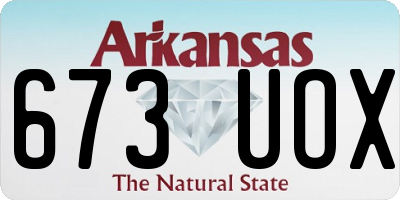 AR license plate 673UOX