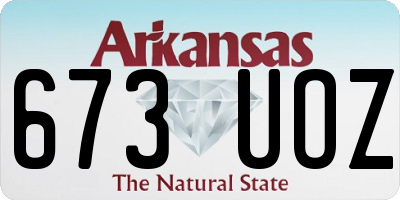 AR license plate 673UOZ
