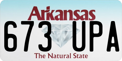 AR license plate 673UPA