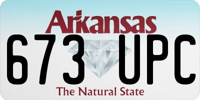 AR license plate 673UPC