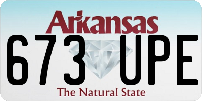 AR license plate 673UPE