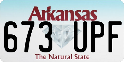 AR license plate 673UPF