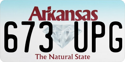 AR license plate 673UPG
