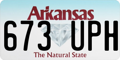 AR license plate 673UPH