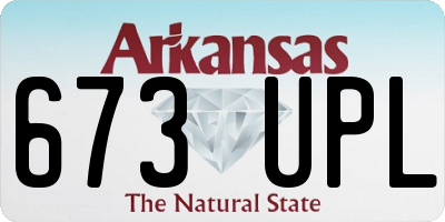 AR license plate 673UPL
