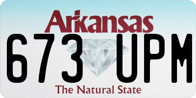 AR license plate 673UPM