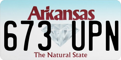 AR license plate 673UPN