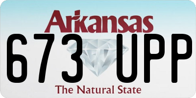 AR license plate 673UPP